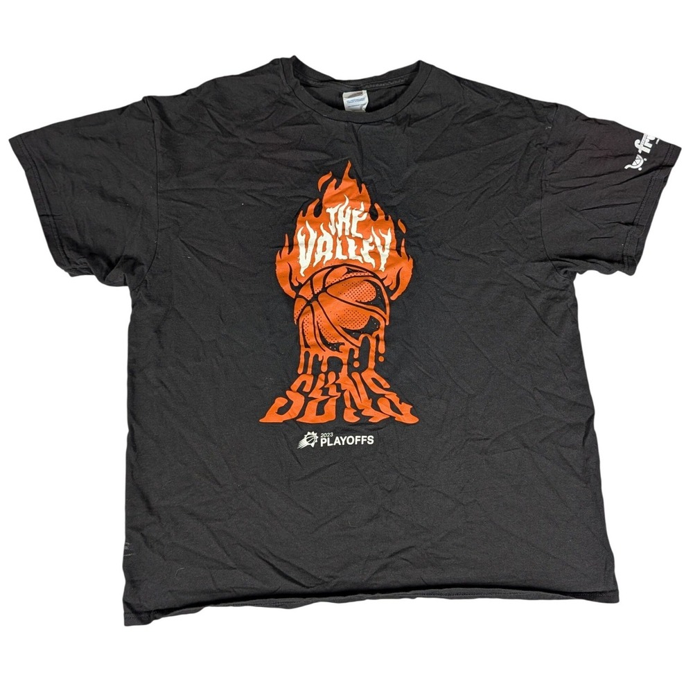 Phoenix Suns 2023 Playoffs The Valley Black Graphic T-Shirt Delta NBA Basketball
